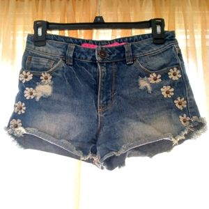 High waist studded shorts